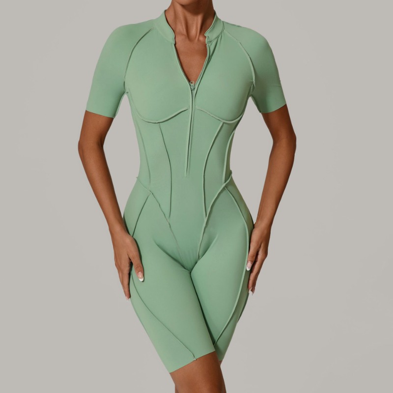 Women's Seamless Zipper Jumpsu - Pilates Yoga Fit recension och pris