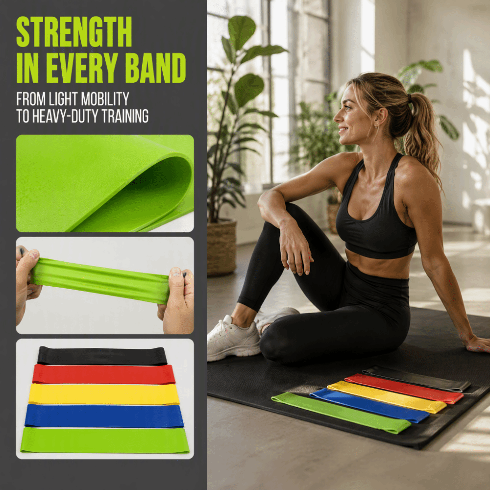 5pcs 30 x 5cm Resistance Loop  - Pilates X Yoga recension och pris