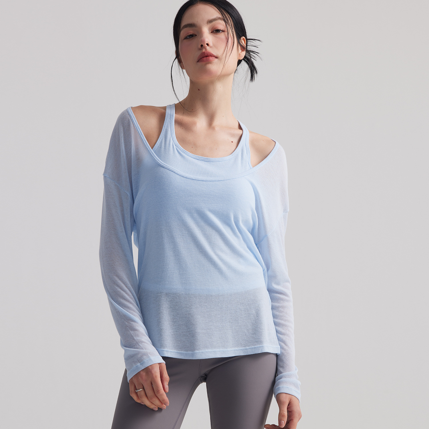 Women Loose Semi Sheer Long Sl - Pilates Yoga Fit recension och pris