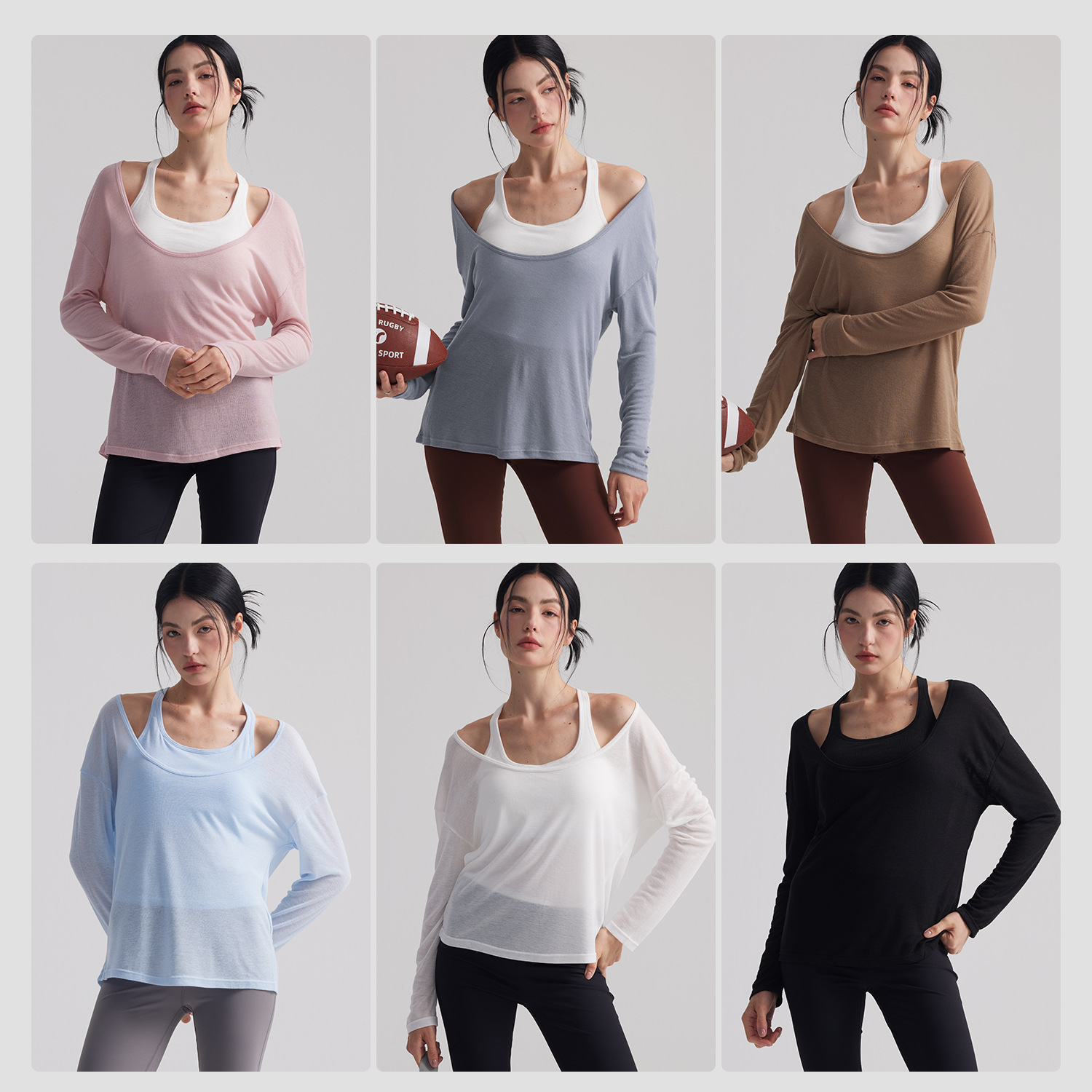 Women Loose Semi Sheer Long Sl - Pilates Yoga Fit recension och pris