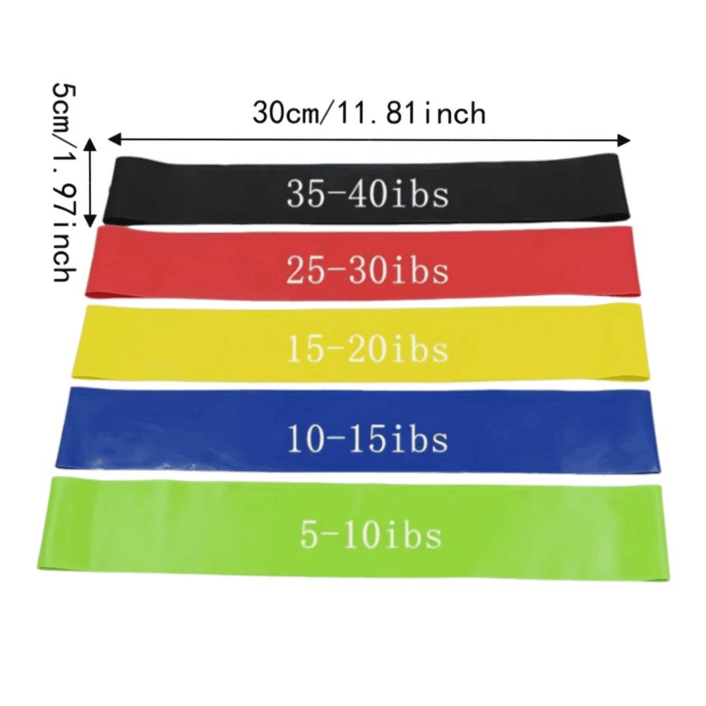 5pcs 30 x 5cm Resistance Loop  - Pilates X Yoga recension och pris